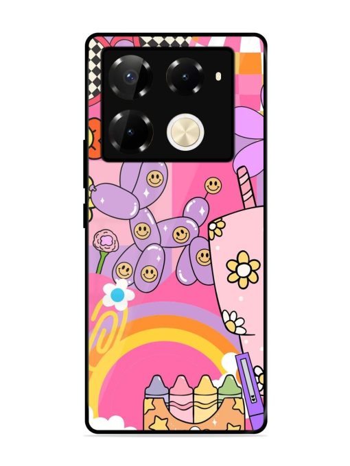 Whimsical Y2K Chaos Glossy Soft Edge Case for Infinix Note 40 Pro (5G) Chachhi