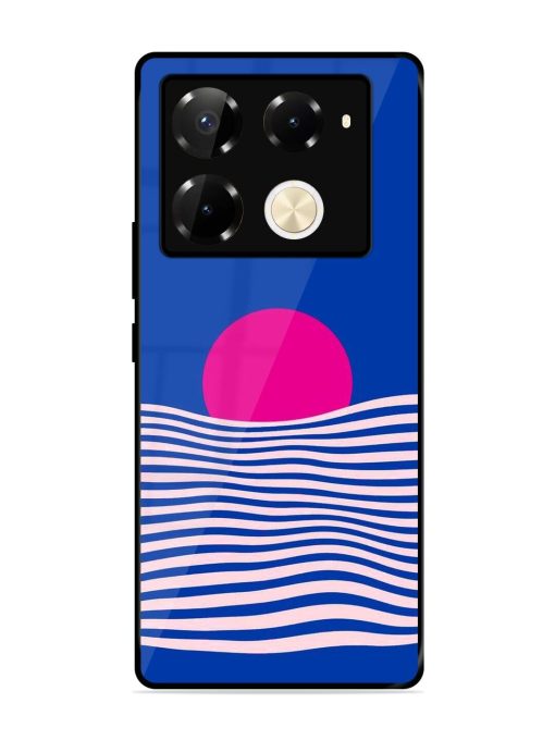 Pink Sunset Over Blue Waves Glossy Soft Edge Case for Infinix Note 40 Pro (5G) Chachhi