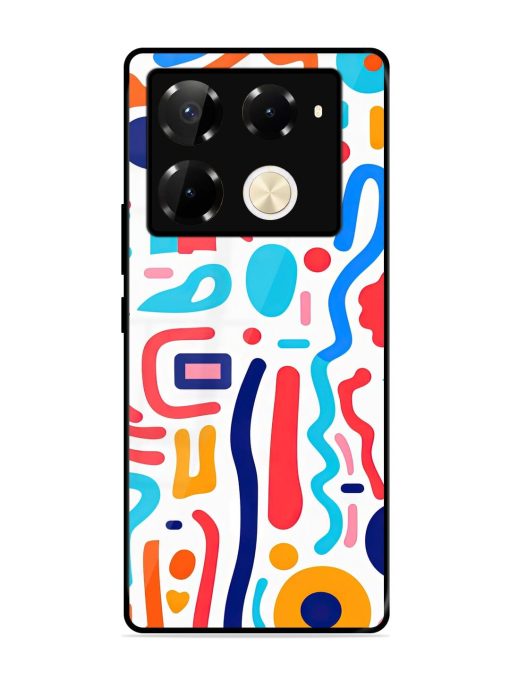 Whimsical Doodle Chaos Glossy Soft Edge Case for Infinix Note 40 Pro (5G) Chachhi