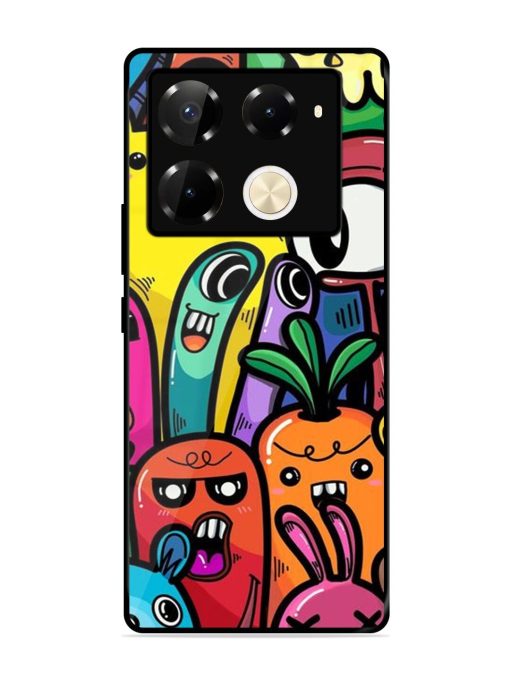 Whimsical Doodle Chaos Glossy Soft Edge Case for Infinix Note 40 Pro (5G) Chachhi