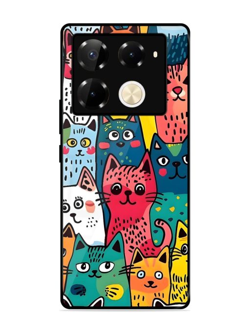 Feline Frenzy Glossy Soft Edge Case for Infinix Note 40 Pro (5G) Chachhi