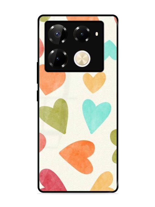 Watercolor Hearts Glossy Soft Edge Case for Infinix Note 40 Pro Plus (5G) Chachhi