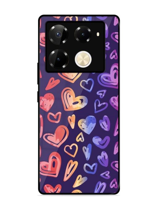 Rainbow Hearts Glossy Soft Edge Case for Infinix Note 40 Pro Plus (5G) Chachhi