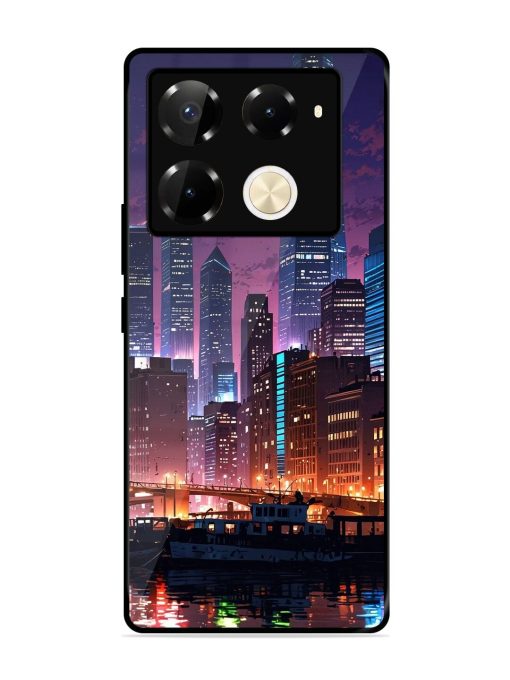 Neon Nightscape Glossy Soft Edge Case for Infinix Note 40 Pro Plus (5G) Chachhi