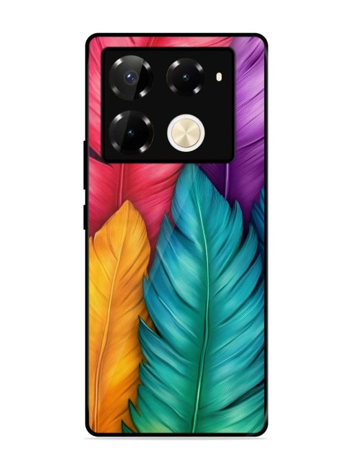 Rainbow Feathers Glossy Soft Edge Case for Infinix Note 40 Pro Plus (5G) Chachhi