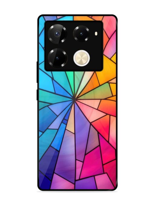 Stained Glass Kaleidoscope Of Colors Glossy Soft Edge Case for Infinix Note 40 Pro Plus (5G) Chachhi