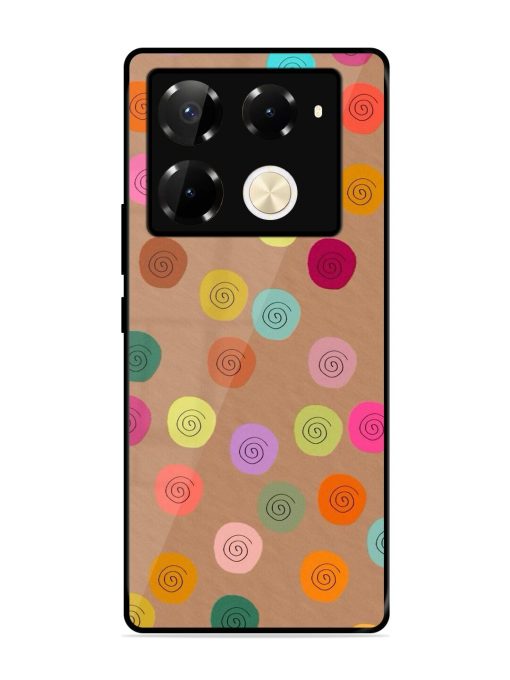 Swirly Dots On Kraft Glossy Soft Edge Case for Infinix Note 40 Pro Plus (5G) Chachhi