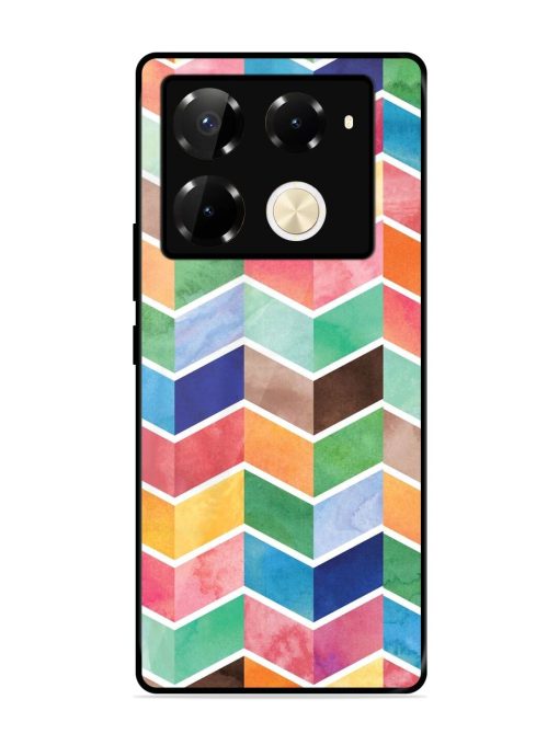 Watercolor Chevron Whimsy Glossy Soft Edge Case for Infinix Note 40 Pro Plus (5G) Chachhi