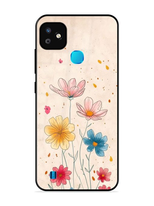 Delicate Bloom Glossy Soft Edge Case for Infinix Smart Hd (2021) Chachhi