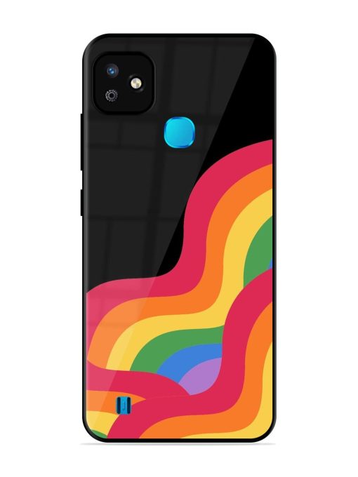 Wavy Rainbow Glossy Soft Edge Case for Infinix Smart Hd (2021) Chachhi