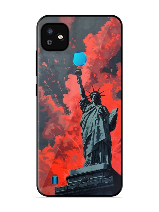 Lady Liberty'S Firework Finale Glossy Soft Edge Case for Infinix Smart Hd (2021) Chachhi