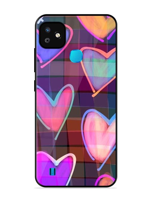 Neon Hearts Glossy Soft Edge Case for Infinix Smart Hd (2021)