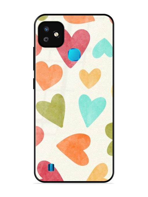 Watercolor Hearts Glossy Soft Edge Case for Infinix Smart Hd (2021) Chachhi