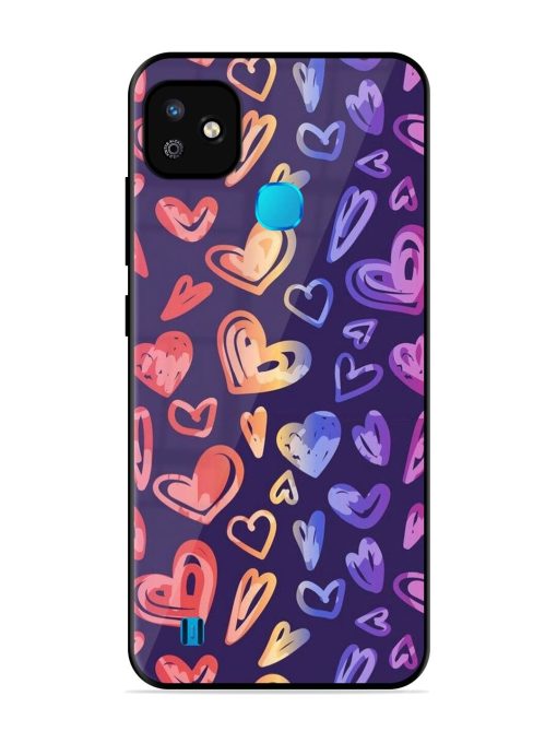 Rainbow Hearts Glossy Soft Edge Case for Infinix Smart Hd (2021) Chachhi