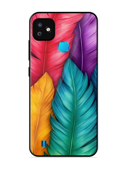 Rainbow Feathers Glossy Soft Edge Case for Infinix Smart Hd (2021)