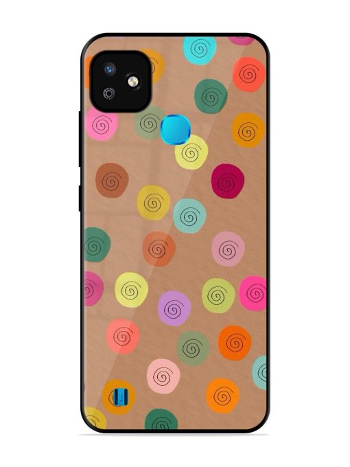 Swirly Dots On Kraft Glossy Soft Edge Case for Infinix Smart Hd (2021) Chachhi