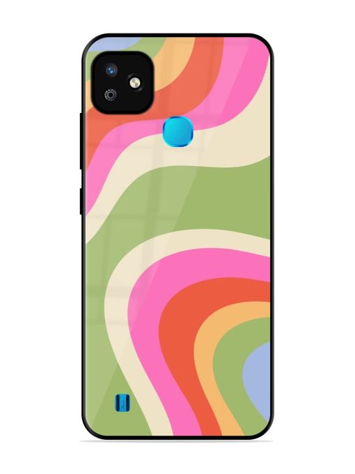 Wavy Rainbow Wonderland Glossy Soft Edge Case for Infinix Smart Hd (2021) Chachhi