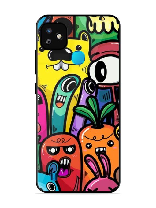 Whimsical Doodle Chaos Glossy Soft Edge Case for Infinix Smart Hd (2021) Chachhi