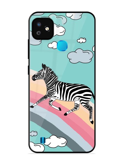 Zebra On A Rainbow Glossy Soft Edge Case for Infinix Smart Hd (2021) Chachhi