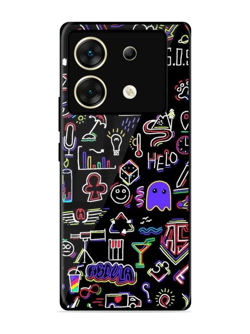 Neon Doodle Glossy Soft Edge Case for Infinix Zero 30 (5G) Chachhi