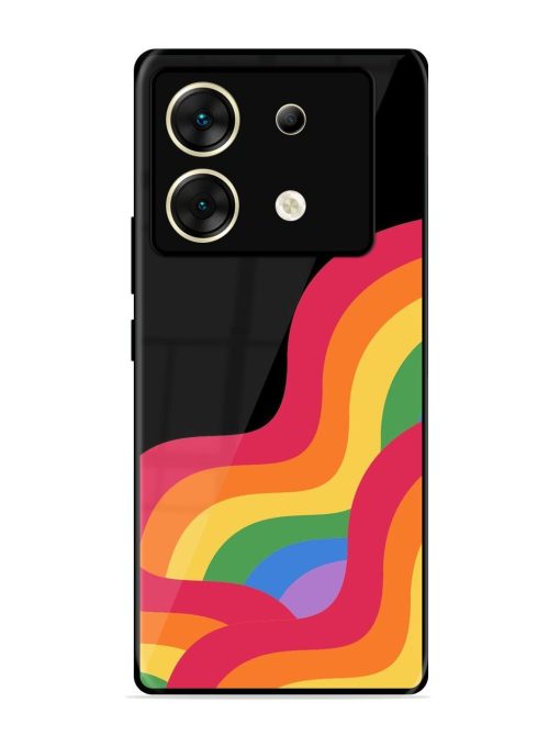 Wavy Rainbow Glossy Soft Edge Case for Infinix Zero 30 (5G) Chachhi