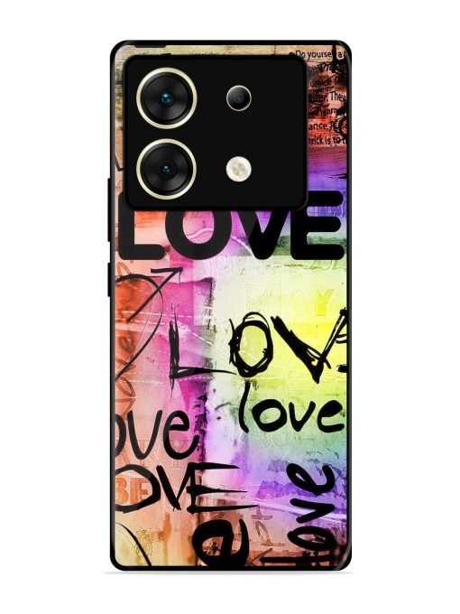 Love Graffiti Glossy Soft Edge Case for Infinix Zero 30 (5G) Chachhi