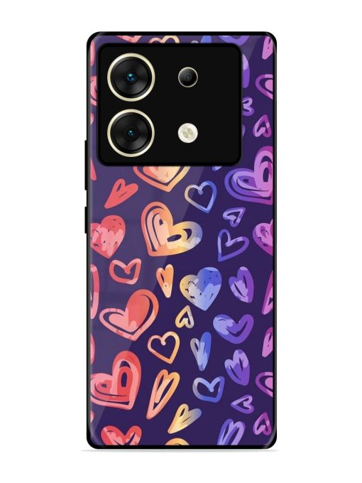 Rainbow Hearts Glossy Soft Edge Case for Infinix Zero 30 (5G) Chachhi