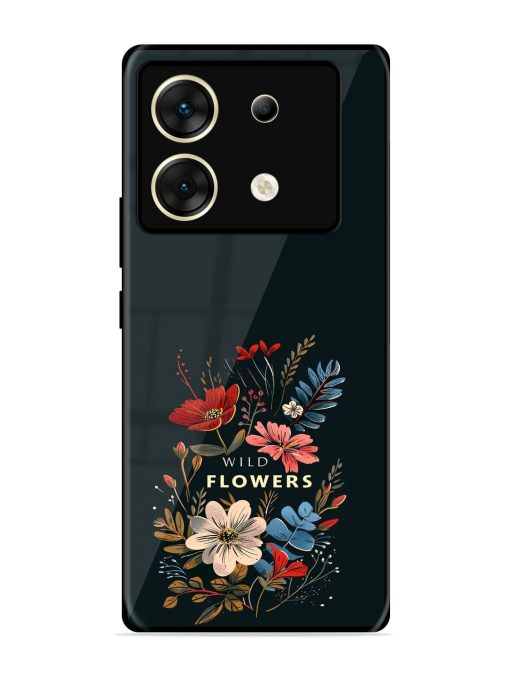 Dark Floral Glossy Soft Edge Case for Infinix Zero 30 (5G)