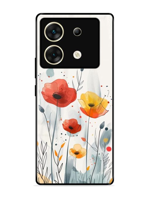 Poppy Fields Glossy Soft Edge Case for Infinix Zero 30 (5G) Chachhi