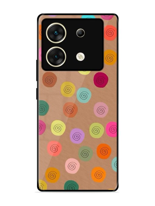 Swirly Dots On Kraft Glossy Soft Edge Case for Infinix Zero 30 (5G) Chachhi