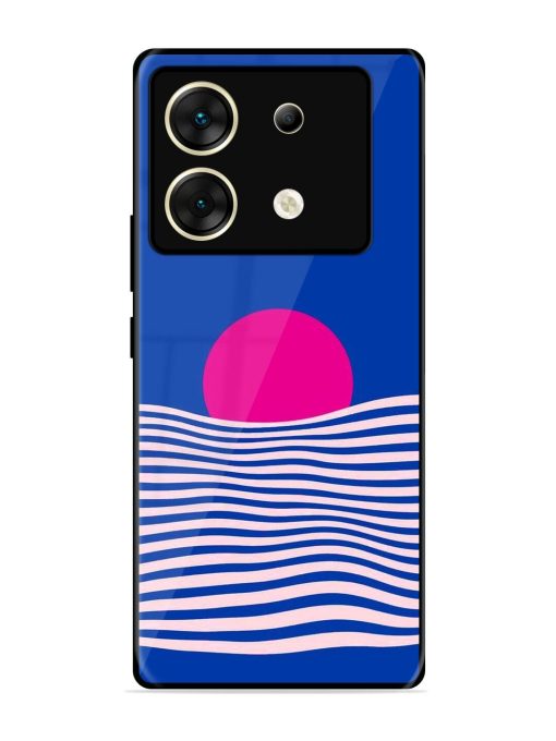 Pink Sunset Over Blue Waves Glossy Soft Edge Case for Infinix Zero 30 (5G) Chachhi