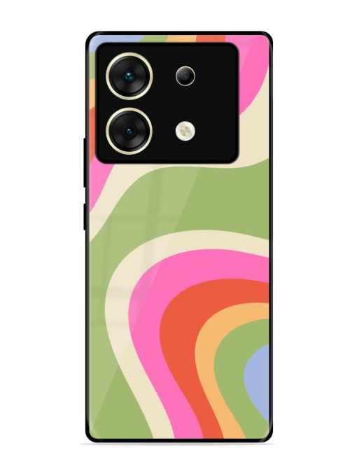 Wavy Rainbow Wonderland Glossy Soft Edge Case for Infinix Zero 30 (5G) Chachhi