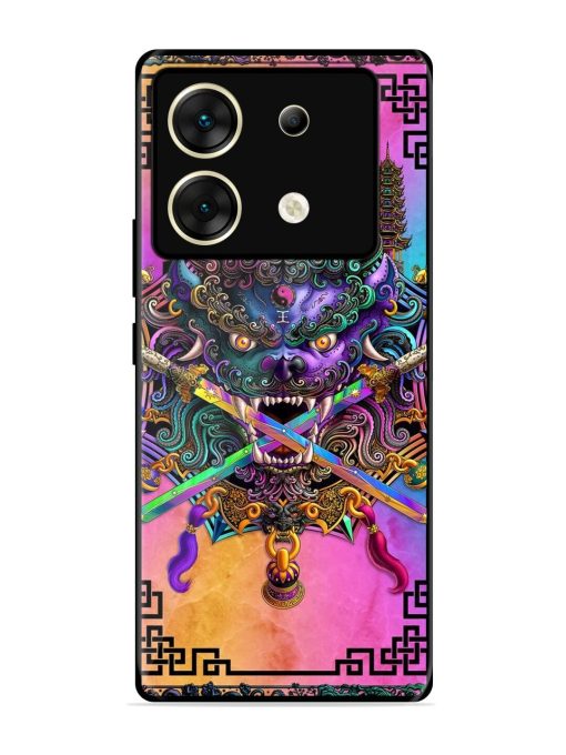 Psychedelic Fu Dog Tapestry Glossy Soft Edge Case for Infinix Zero 30 (5G) Chachhi