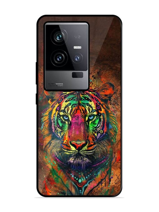 Cosmic Tiger Glossy Soft Edge Case for Iqoo 11 (5G) Chachhi