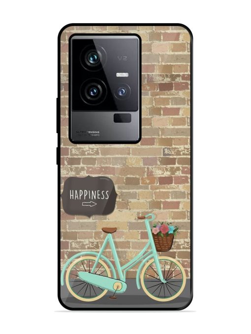 Pedaling Towards Happiness Glossy Soft Edge Case for Iqoo 11 (5G) Chachhi