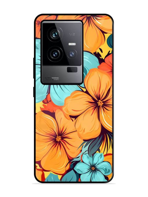 Tropical Bloom Glossy Soft Edge Case for Iqoo 11 (5G) Chachhi