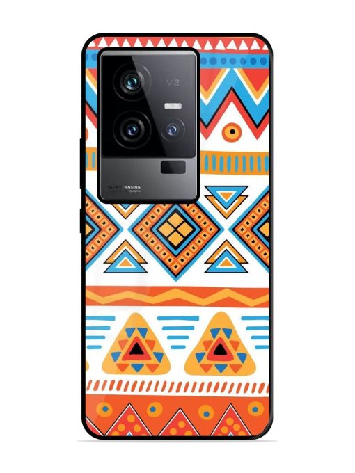 Vibrant Tribal Pattern Glossy Soft Edge Case for Iqoo 11 (5G) Chachhi