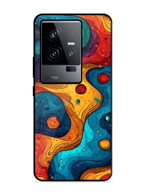 Cosmic Swirl Glossy Soft Edge Case for Iqoo 11 (5G)