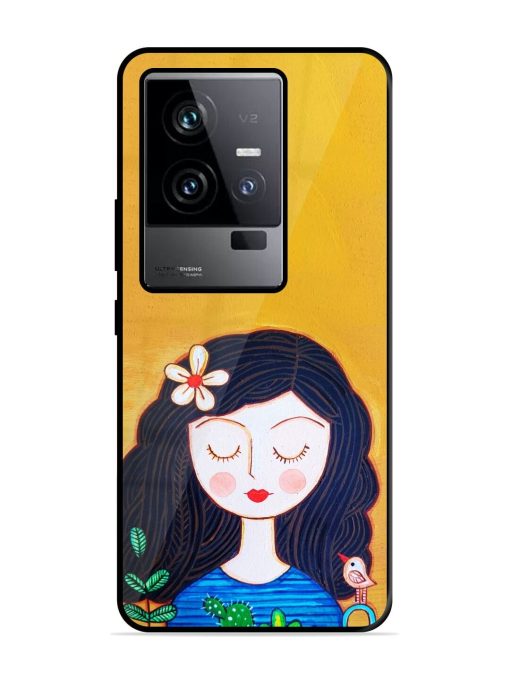 Girl Illustration Glossy Soft Edge Case for Iqoo 11 (5G) Chachhi