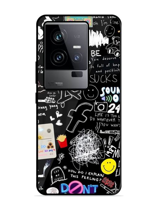 Doodle Diary Glossy Soft Edge Case for Iqoo 11 (5G) Chachhi