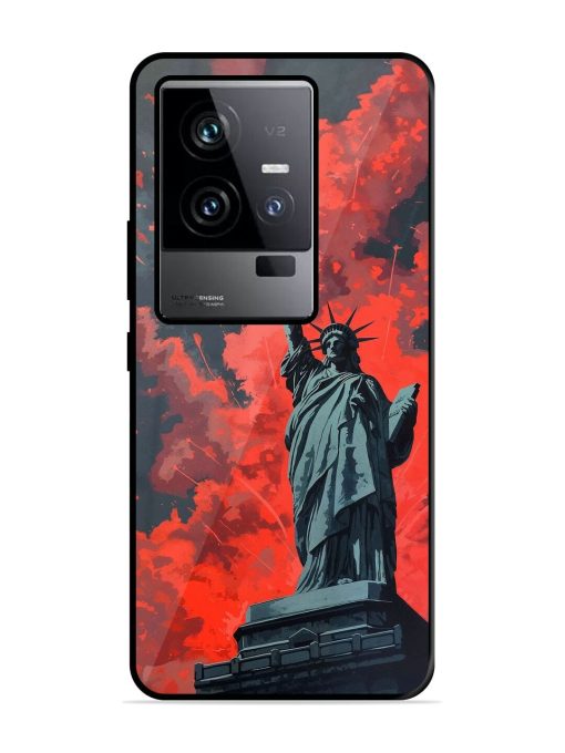 Lady Liberty'S Firework Finale Glossy Soft Edge Case for Iqoo 11 (5G) Chachhi