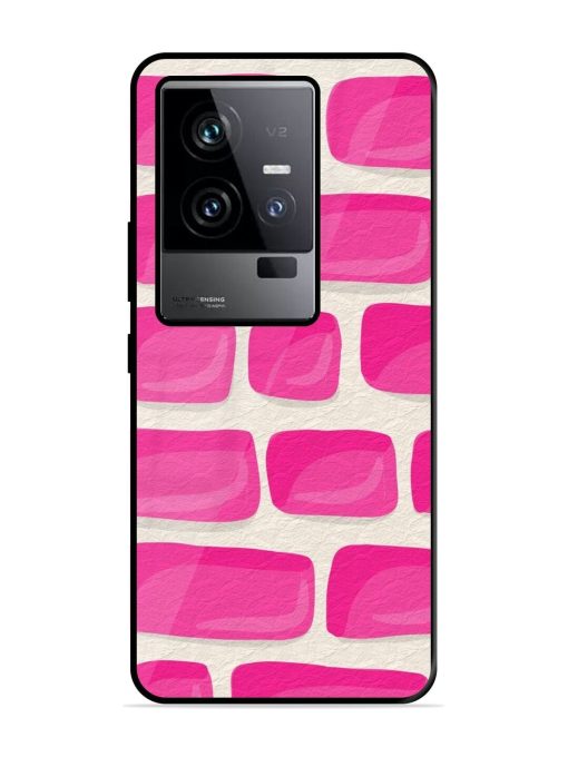 Pink Brick Wall Glossy Soft Edge Case for Iqoo 11 (5G) Chachhi