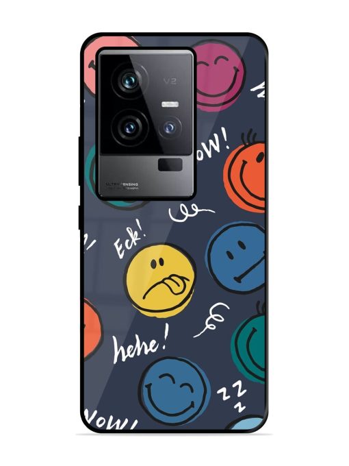 Emoticon Parade Glossy Soft Edge Case for Iqoo 11 (5G) Chachhi