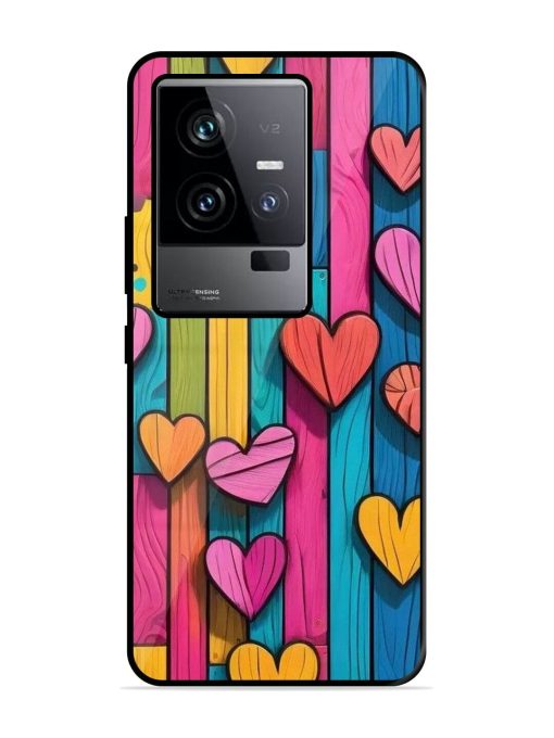 Rainbow Of Hearts Glossy Soft Edge Case for Iqoo 11 (5G) Chachhi