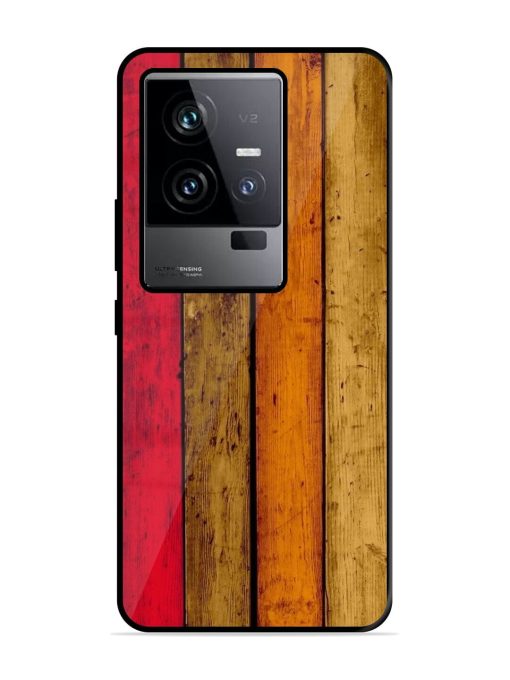 Colorful Woodgrain Glossy Soft Edge Case for Iqoo 11 (5G) Chachhi