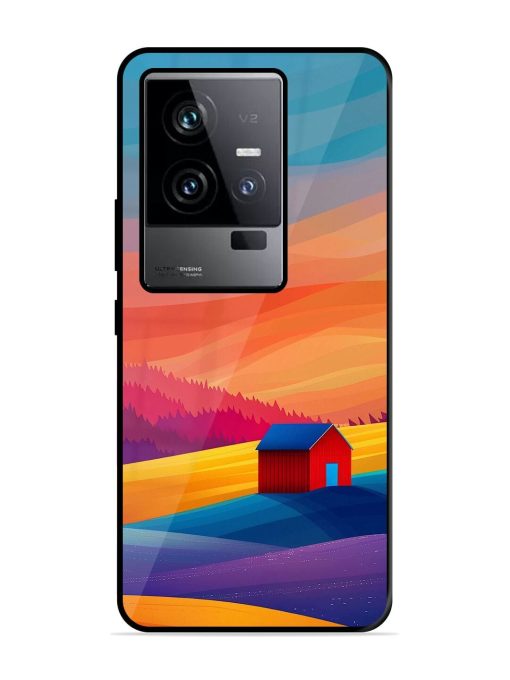 Sunset Solitude Glossy Soft Edge Case for Iqoo 11 (5G) Chachhi