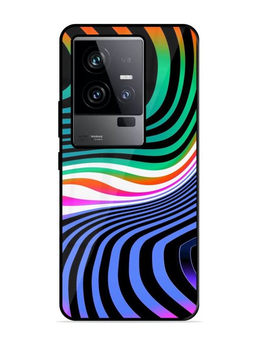 Psychedelic Waves Glossy Soft Edge Case for Iqoo 11 (5G) Chachhi