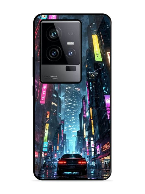 Neon Nightscape Glossy Soft Edge Case for Iqoo 11 (5G) Chachhi