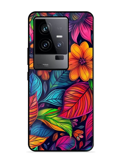 Rainbow Of Blooms Glossy Soft Edge Case for Iqoo 11 (5G) Chachhi