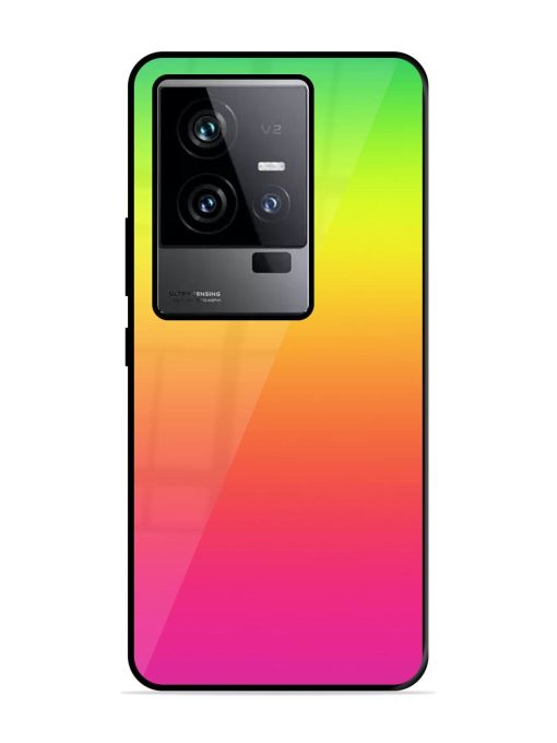 Rainbow Gradient Glossy Soft Edge Case for Iqoo 11 (5G) Chachhi